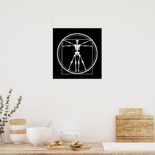 Poster Squelette vitruvien (Cuisine)