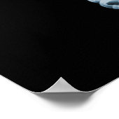 POSTER SQUELETTE X-RAY SUR MEGAPHONE - BLEU (Coin)