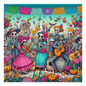 Poster Squelettes peints (Devant)