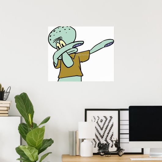 Poster Squidward Dab (Bureau à domicile)