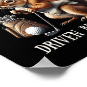 Poster Squirrel Golf Pro propulsé par Acorns Golfing  (Coin)