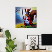 Poster Squirrel Samurai (Bureau à domicile)