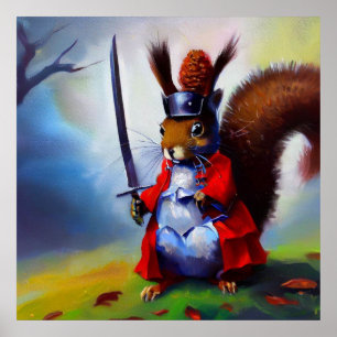 Poster Squirrel Samurai