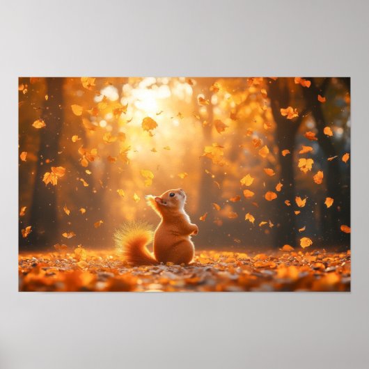 Poster Squirrel Wild Animal Loving Portrait  (Devant)