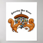 Poster Squirrels Disco Funny Party  (Devant)