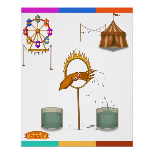 Poster Squirty squid (Devant)