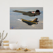 Poster SR-71 BLACKBIRD et F-16XL (Cuisine)