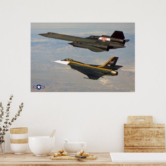 Poster SR-71 BLACKBIRD et F-16XL (Cuisine)