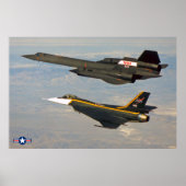 Poster SR-71 BLACKBIRD et F-16XL (Devant)
