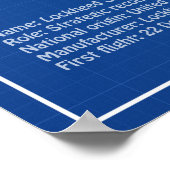 Poster SR-71 Blackbird - Plan directeur de l'avion AD (Coin)