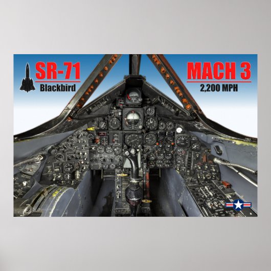 POSTER SR-71 COCKPIT D'OISEAU NOIRE (Devant)