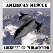 Poster SR-71BlackbirdLockheed : MUSCLE AMÉRICAIN (Devant)