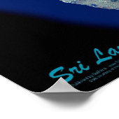 Poster Sri Lanka par l'affiche satellite spatiale (Coin)