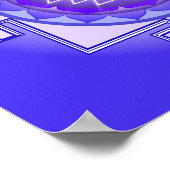 Poster Sri Yantra Mandala Purple and Blue Print (Coin)