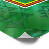 Poster Sri Yantra / Sri Chakra en couleur (Coin)