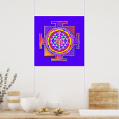 Poster Sri Yantra - Symbole hindouiste Design 1 (Cuisine)