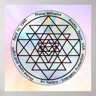 Poster Sri Yantra – Talisman de Protection Personnalisabl