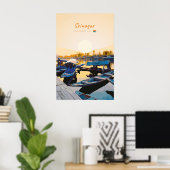 Poster Srinagar, Inde - Bateaux Shikara du lac Dal (Bureau à domicile)