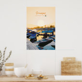 Poster Srinagar, Inde - Bateaux Shikara du lac Dal (Cuisine)