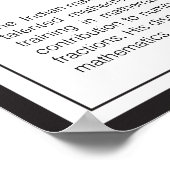 Poster Srinivasa Ramanujan (Coin)