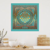 Poster SriYantra Yoga Méditation Symbole Saint Ind (Cuisine)