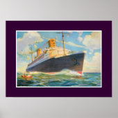Poster SS Bremen at Sea (Devant)