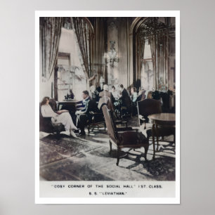 Poster SS Léviathan Salon Social de Première Classe Vinta