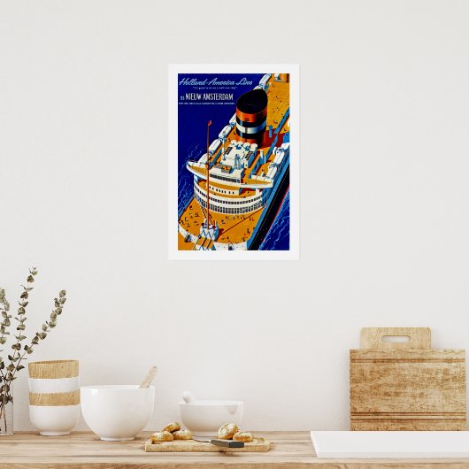 Poster SS Nieuw Amsterdam (Cuisine)