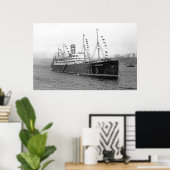 Poster SS Nieuw Amsterdam (Bureau à domicile)