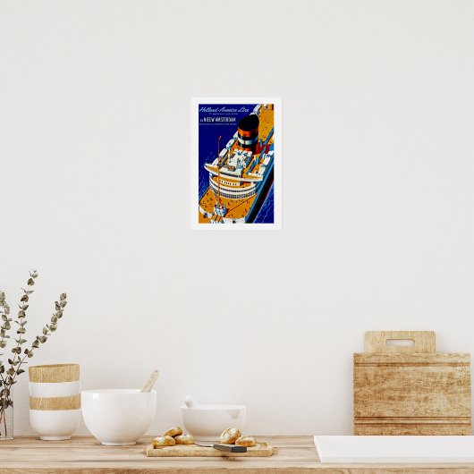 Poster SS Nieuw Amsterdam (Cuisine)