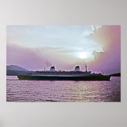 Poster SS Norvège ex SS France (Devant)