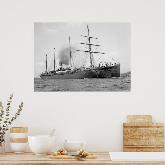 Poster SS Spaarndam (Cuisine)