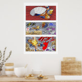 Poster SSJ Goku frappe Frieza (Cuisine)