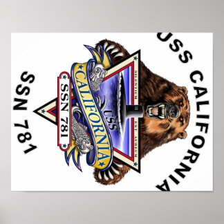 Poster SSN 781 USS California