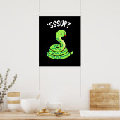 Poster Sssup Funny Hisser Snake Pun Dark BG (Cuisine)