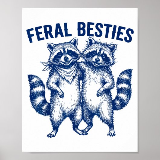 Poster Ssum Feral Ies Matching Friend Twinning Funny Bff  (Devant)