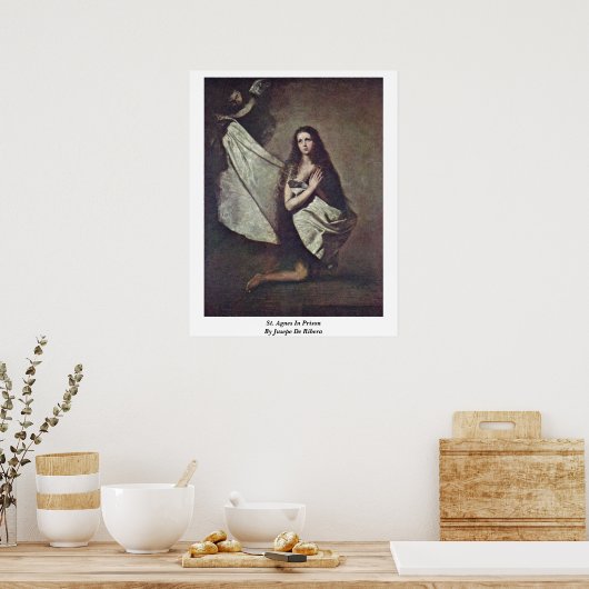 Poster St. Agnes En Prison Par Jusepe De Ribera (Cuisine)