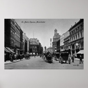 Poster St. Ann's Carré, Manchester, vers 1910