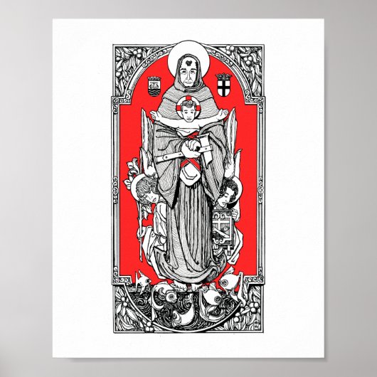 Poster St. Anthony de Padoue 8" x 10" Imprimer (Devant)