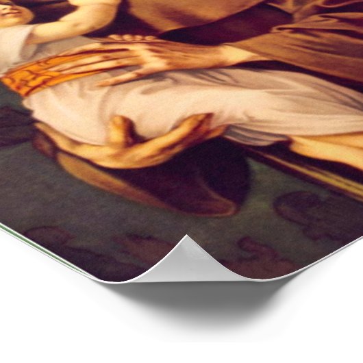 Poster St Antoine de Padoue avec Baby Jesus Imprimer Post (Coin)