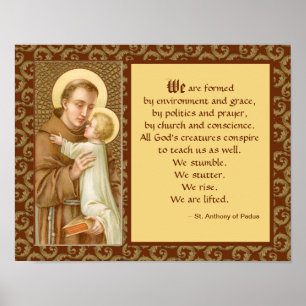 Poster St. Antoine de Padoue (JM 05) avec citation