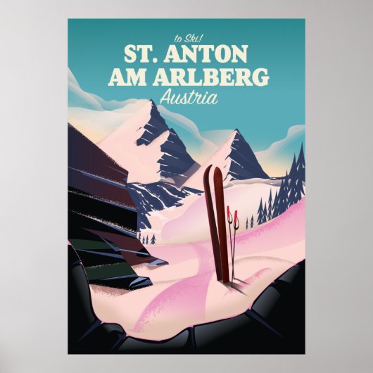 Poster St. Anton am Arlberg ski Autriche (Devant)