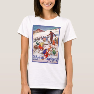 poster, St Anton, Arlberg, Tirol T-shirt