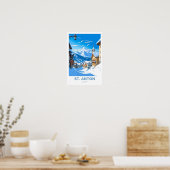 Poster St. Anton Autriche Australie Imprimer (Cuisine)