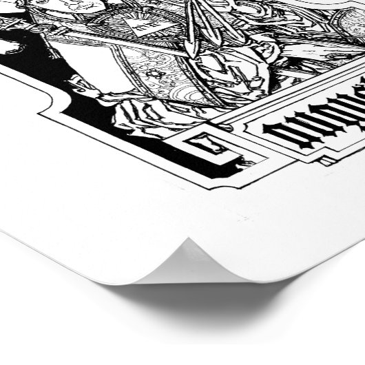 Poster St. Augustine de Hippo 8" x 10" Imprimer (Coin)