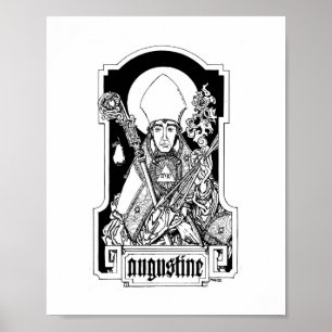 Poster St. Augustine de Hippo 8" x 10" Imprimer