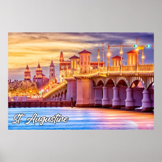 Poster St. Augustine, Floride, USA (Devant)