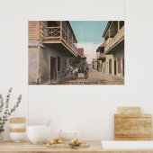 Poster St. Augustine, Floride - Vue de Charlotte St. (Cuisine)