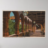 Poster St. Augustine, Floride - Vue de l'hôtel Ponce de (Devant)