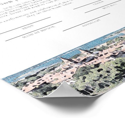 Poster ST AUGUSTINE Skyline Certificat de mariage Garder (Coin)
